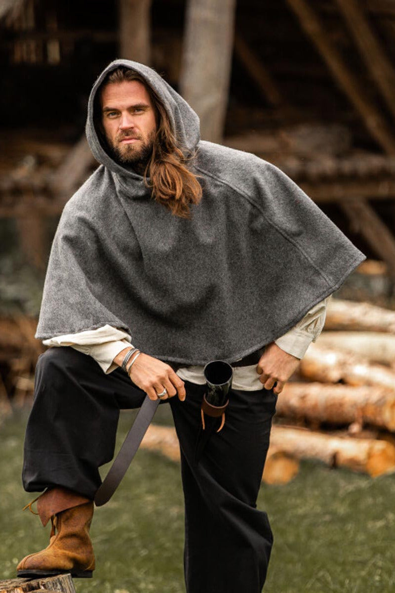 Medieval Wool Gugel with long hood