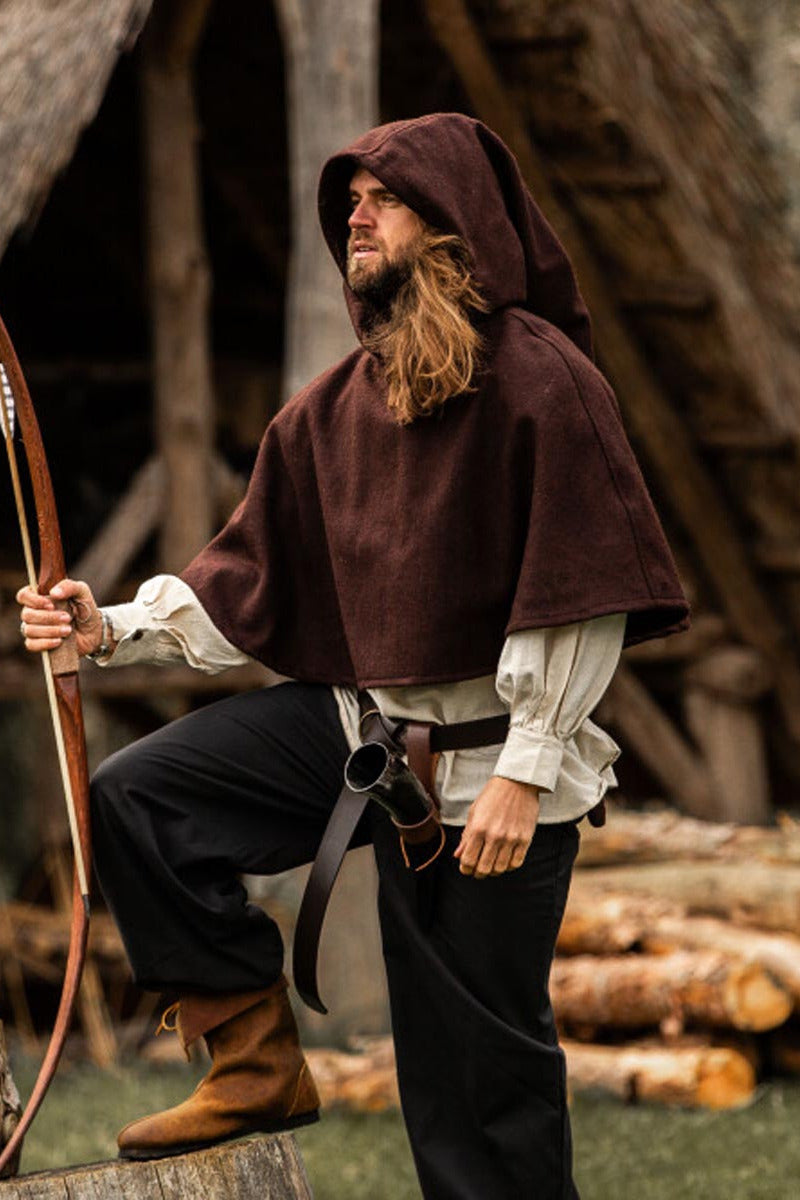 Medieval Wool Gugel with long hood
