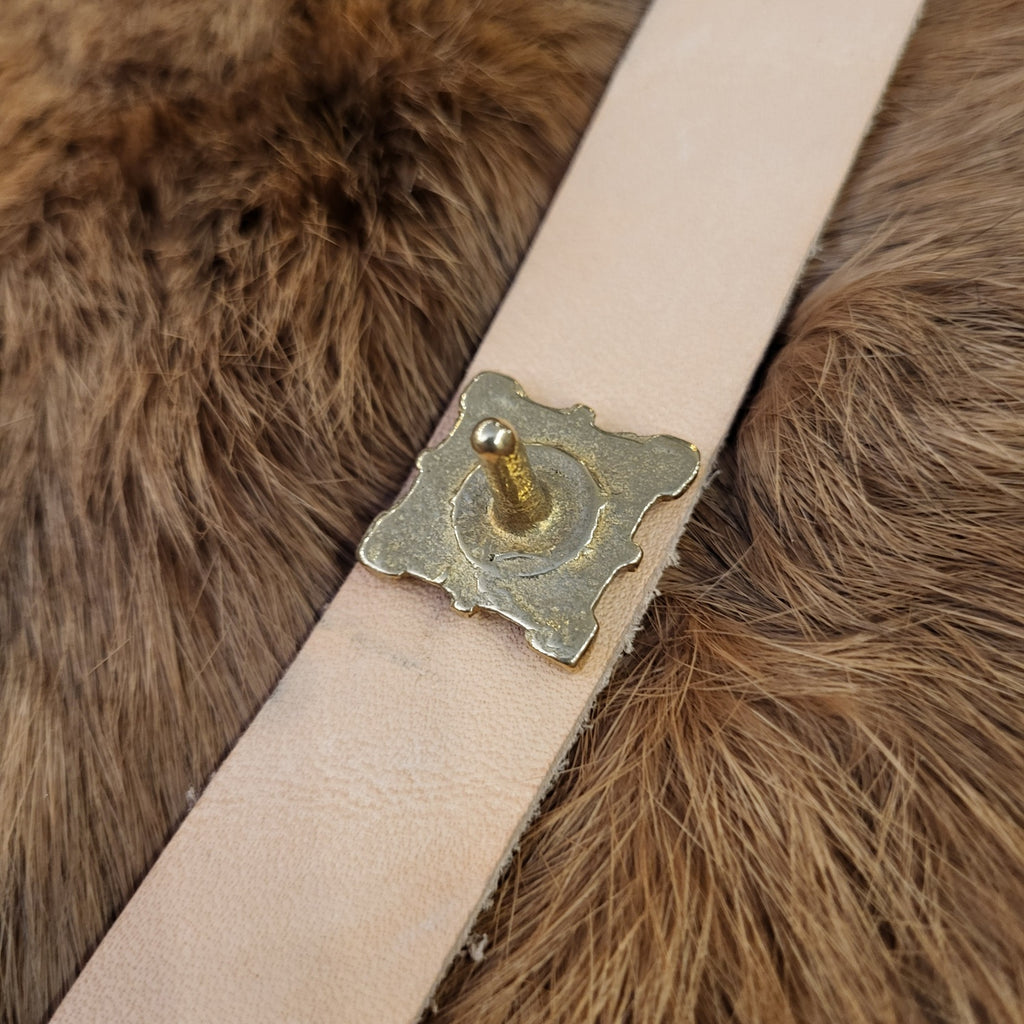 Mittelalter Zierniet Quadrat aus Messing