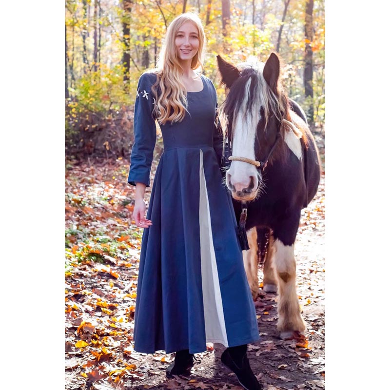Mittelalterkleid Jeanne mit abnehmbaren Ärmel