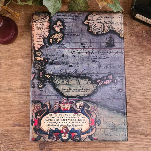 A5 Notebook with Antique Pacific Map