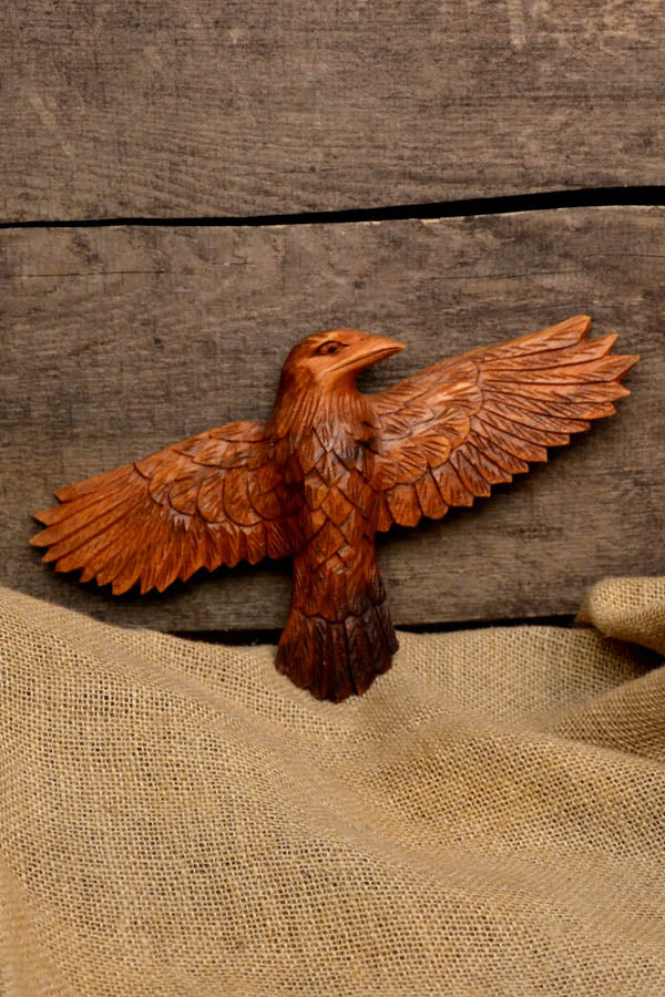 Wandschmuck Odins Rabe Hugin aus Holz