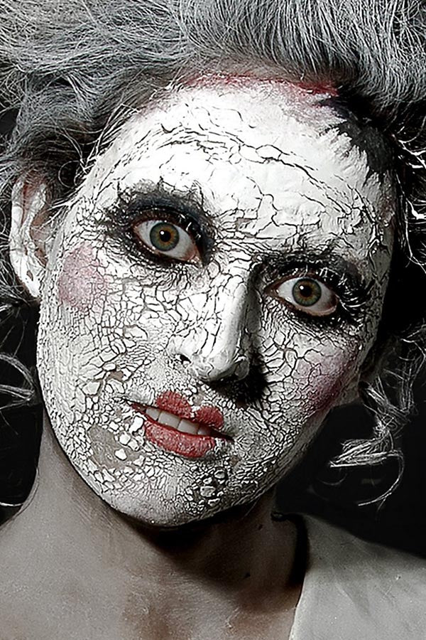 Verrottene Haut Profi Make-Up für LARP Halloween und Fasching