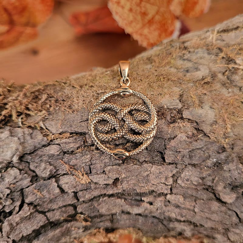 Schlangenamulett Auryn aus Bronze