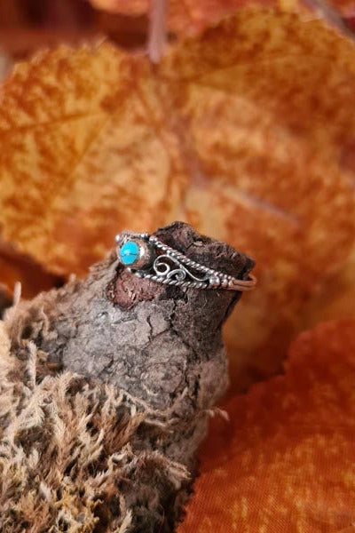 Silver ring with turquoise