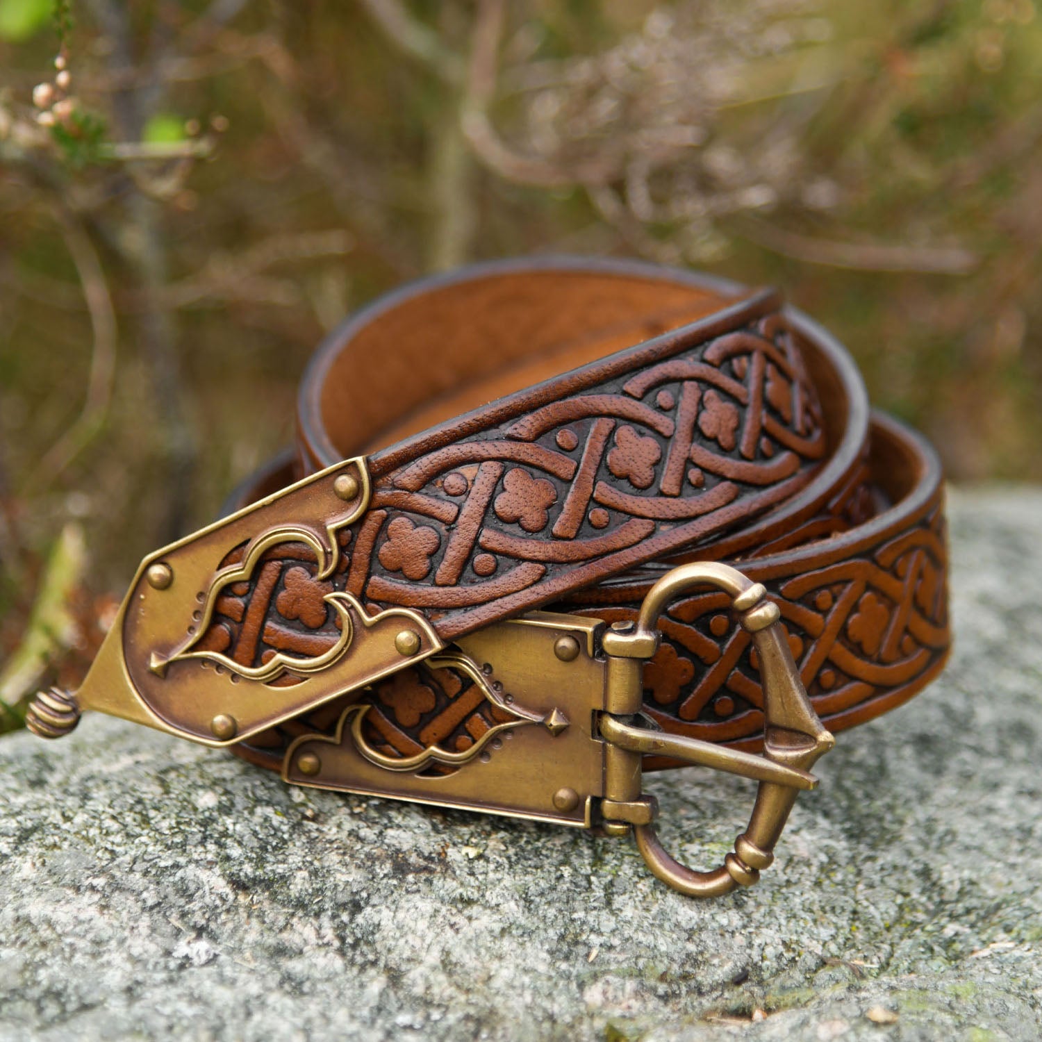 Late Medieval Leather Belt with Ornaments