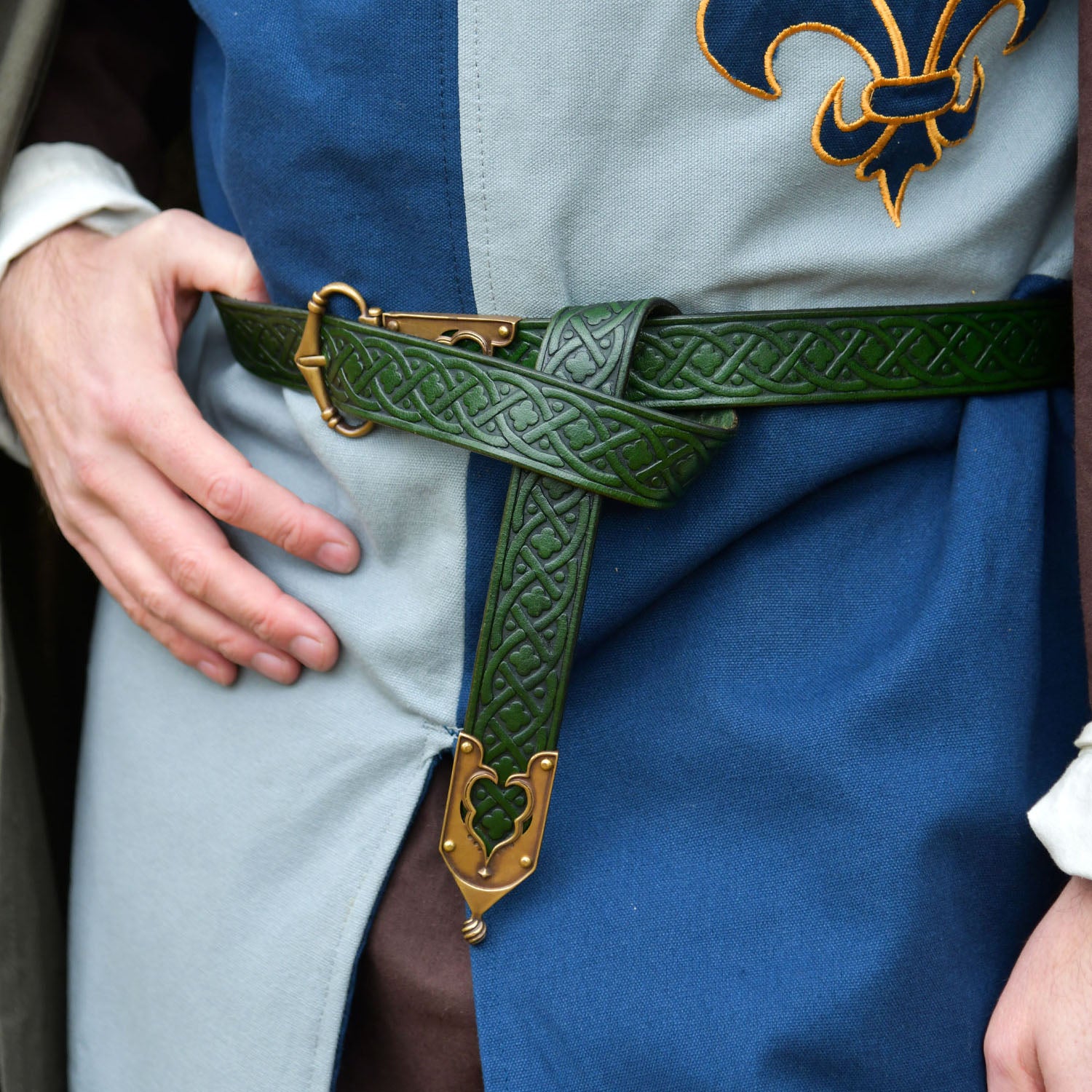 Late Medieval Leather Belt with Ornaments