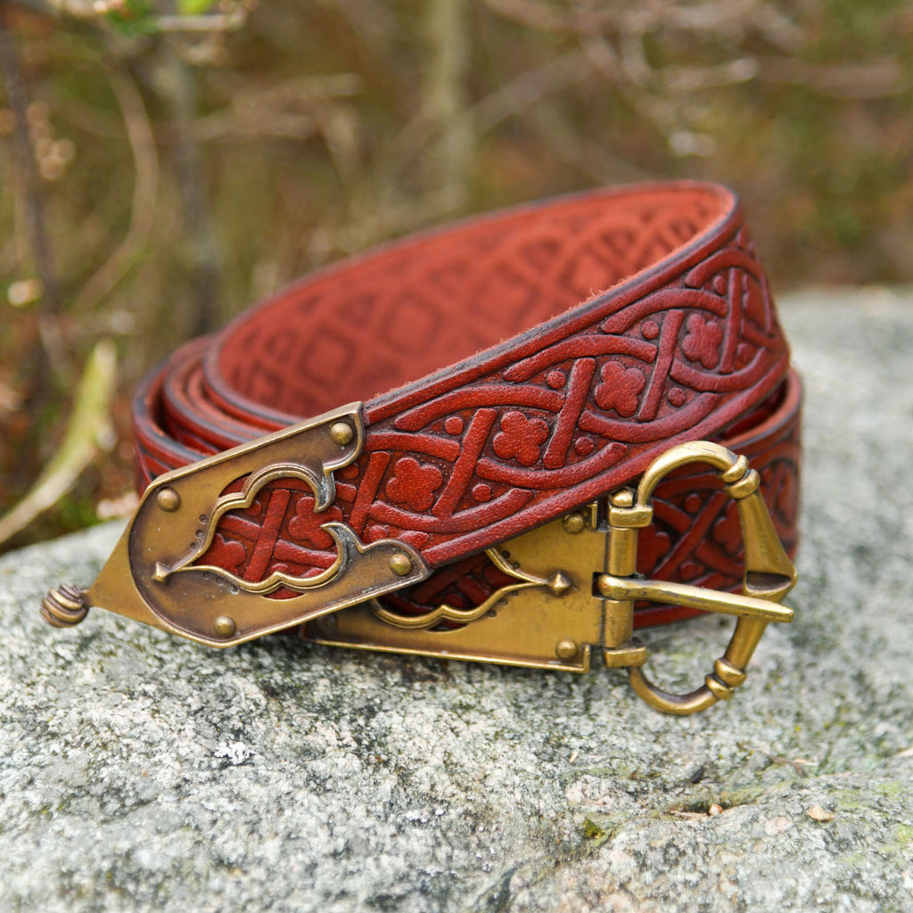 Late Medieval Leather Belt with Ornaments