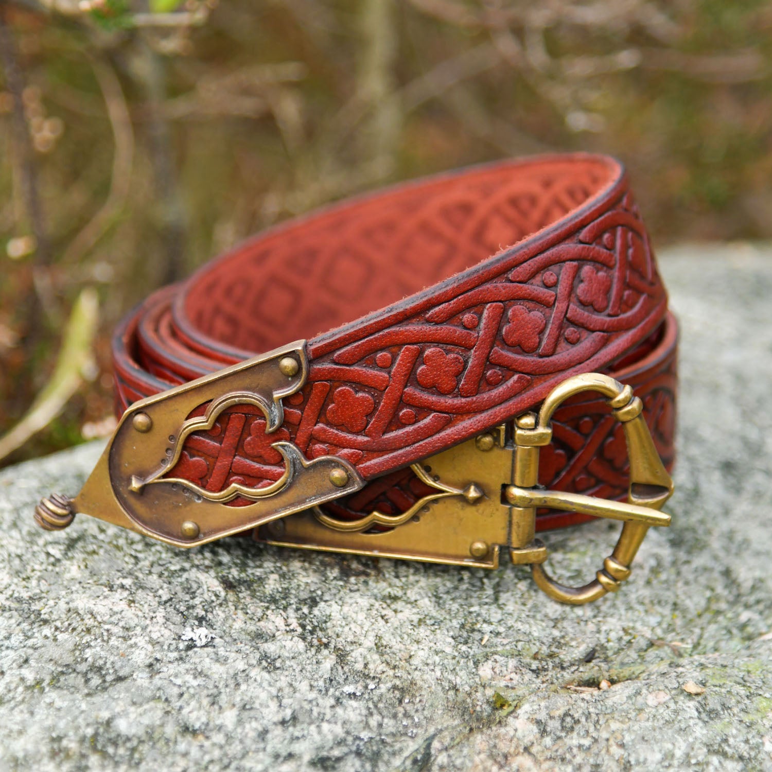 Late Medieval Leather Belt with Ornaments
