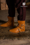 Late Medieval Ankle Boot Reinhardt with Leather Sole by Burgschneider