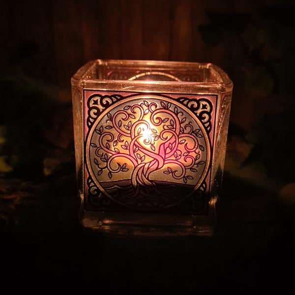 Tealight Holder Yggdrasil/Flower of Life