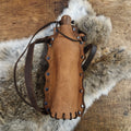 Leather water bottle with PET insert