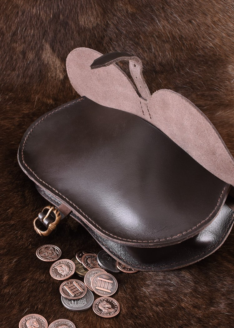 Medieval Leather Kidney Pouch - Unique Item