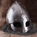 Viking Spectacle Helmet, Vendel Period with Chainmail Aventail - Battle-Ready
