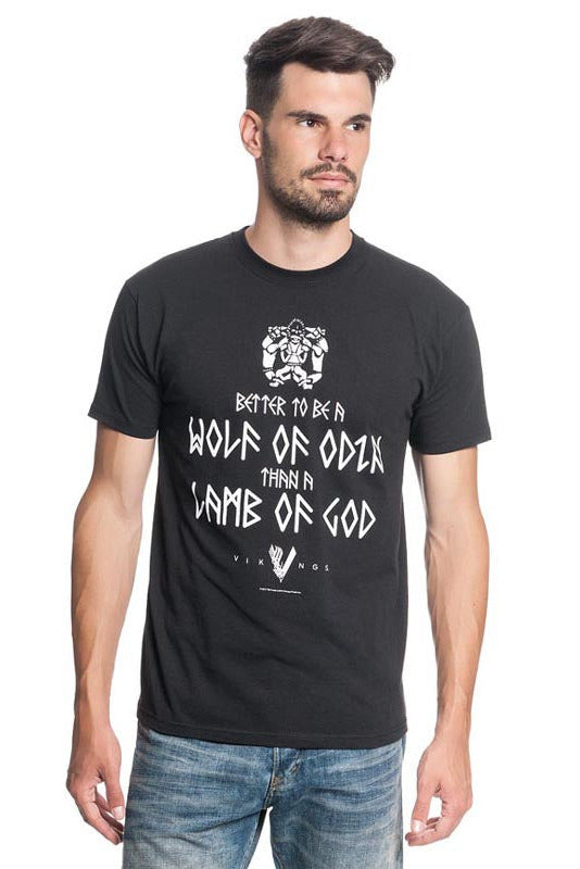 Vikings T-Shirt Wolf Of Odin black