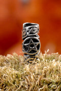 Wicca Haar & Schmuckperle Pentagramm aus Silber