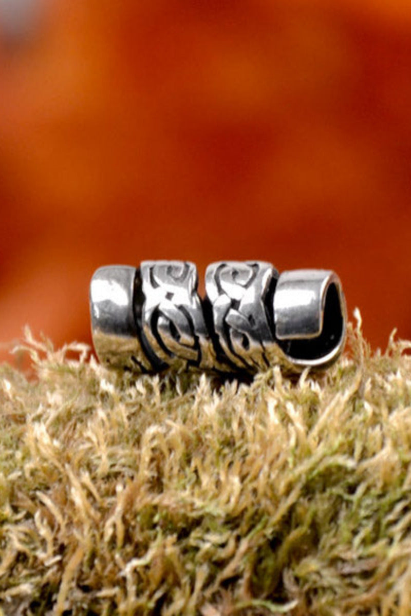 Wicca Haar & Schmuckperle Pentagramm aus Silber