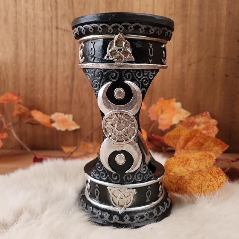 Wicca Sanduhr Trinity - handbemalt