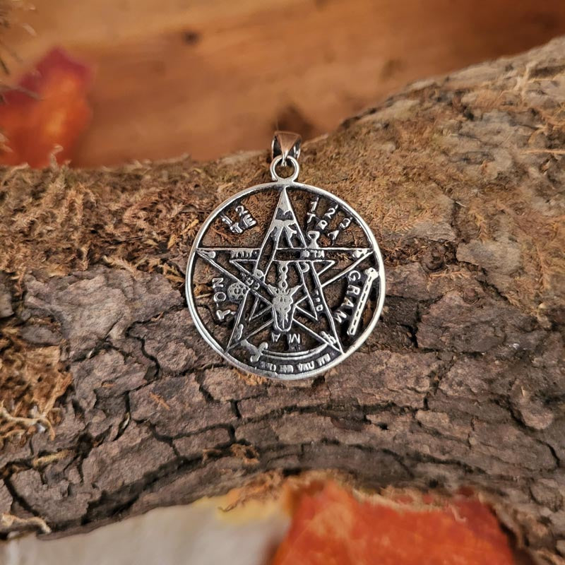 Wicca Schutzamulett Tetragrammaton aus Silber