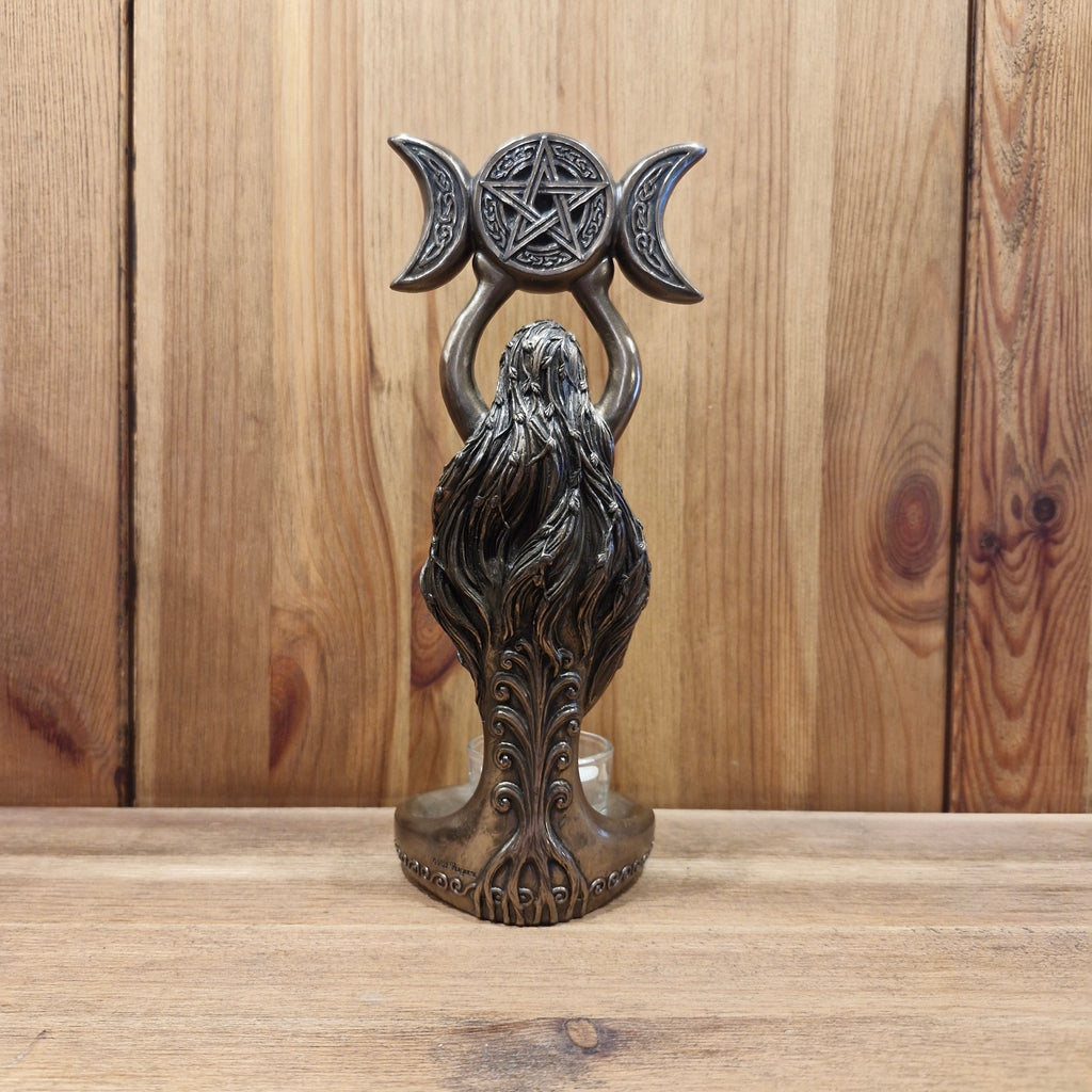 Wicca Teelichthalter - Hekate mit Triple Moon