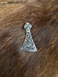 Wikinger Amulett Mammenaxt aus Bronze versilbert
