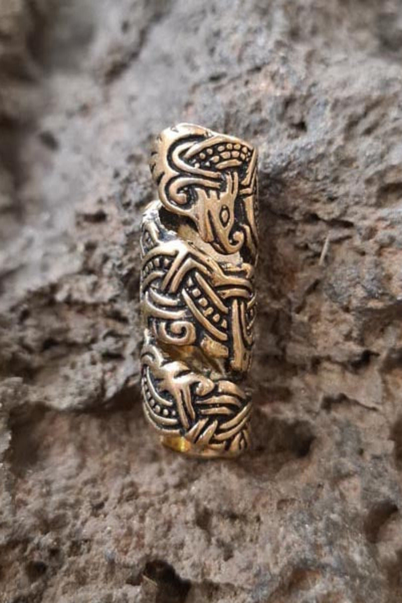 Wikinger Bartperle im Mammen-Stil aus Bronze