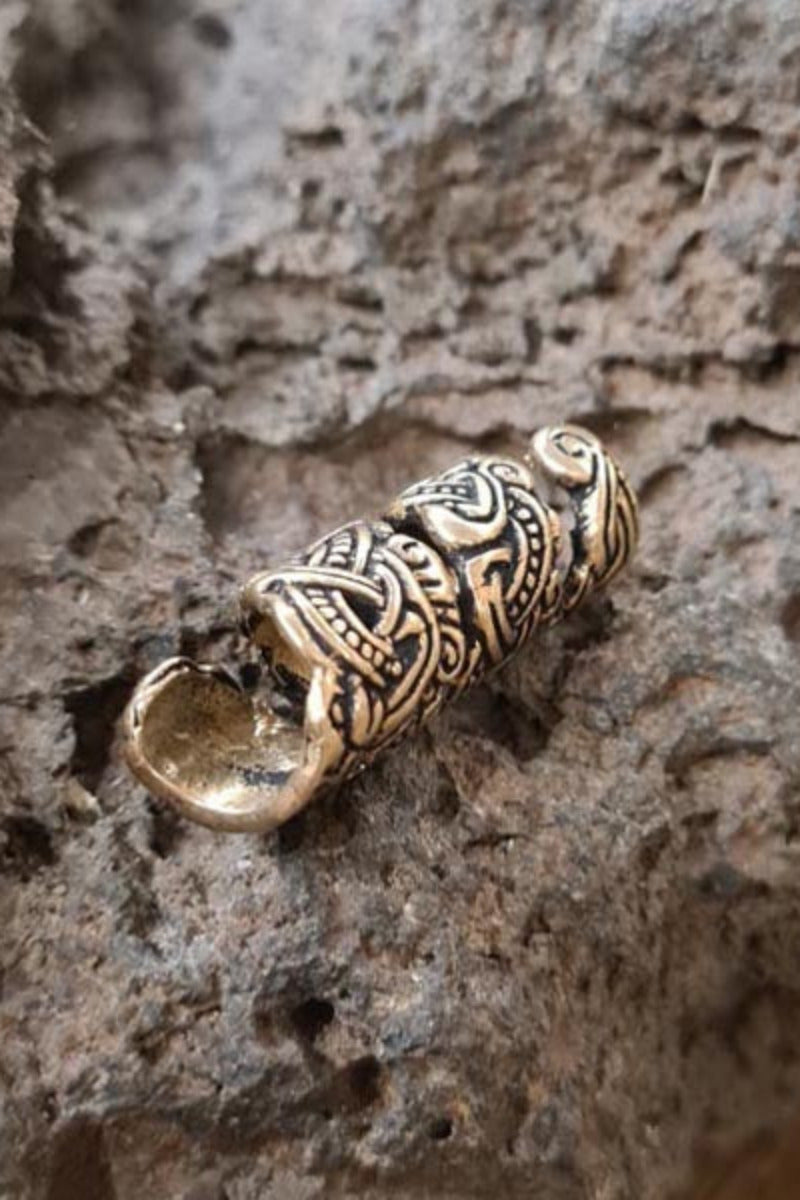 Wikinger Bartperle im Mammen-Stil aus Bronze