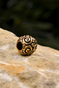 Wikinger Bart & Schmuckperle Doppelspirale aus Bronze