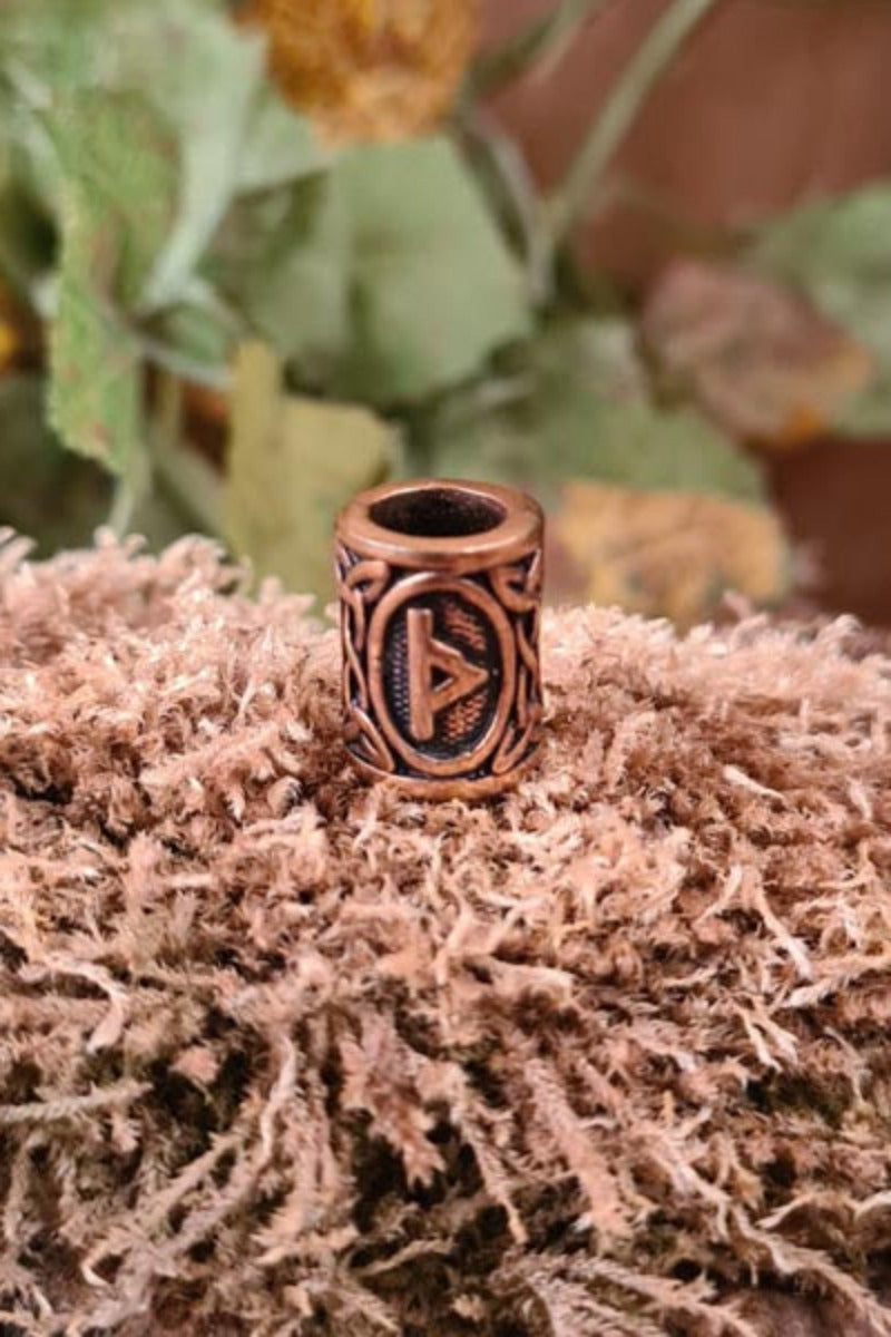 Bartperle Wikinger Rune aus Bronze