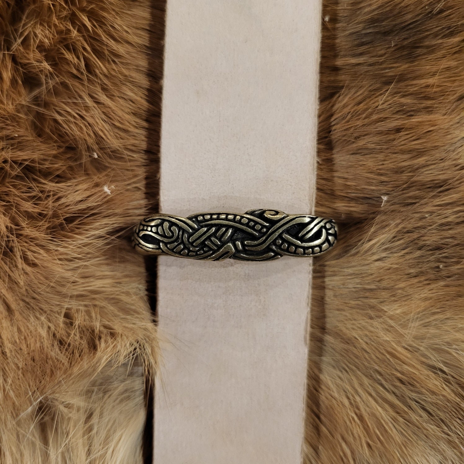 Viking Ringerike Style Metal Belt Loop for Leather Straps