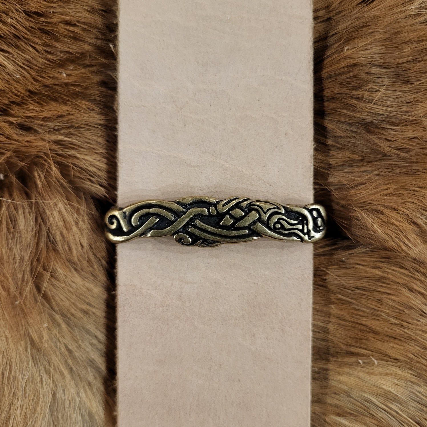 Viking Ringerike Style Metal Belt Loop for Leather Straps