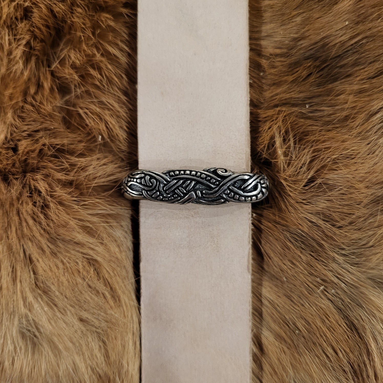 Viking Ringerike Style Metal Belt Loop for Leather Straps