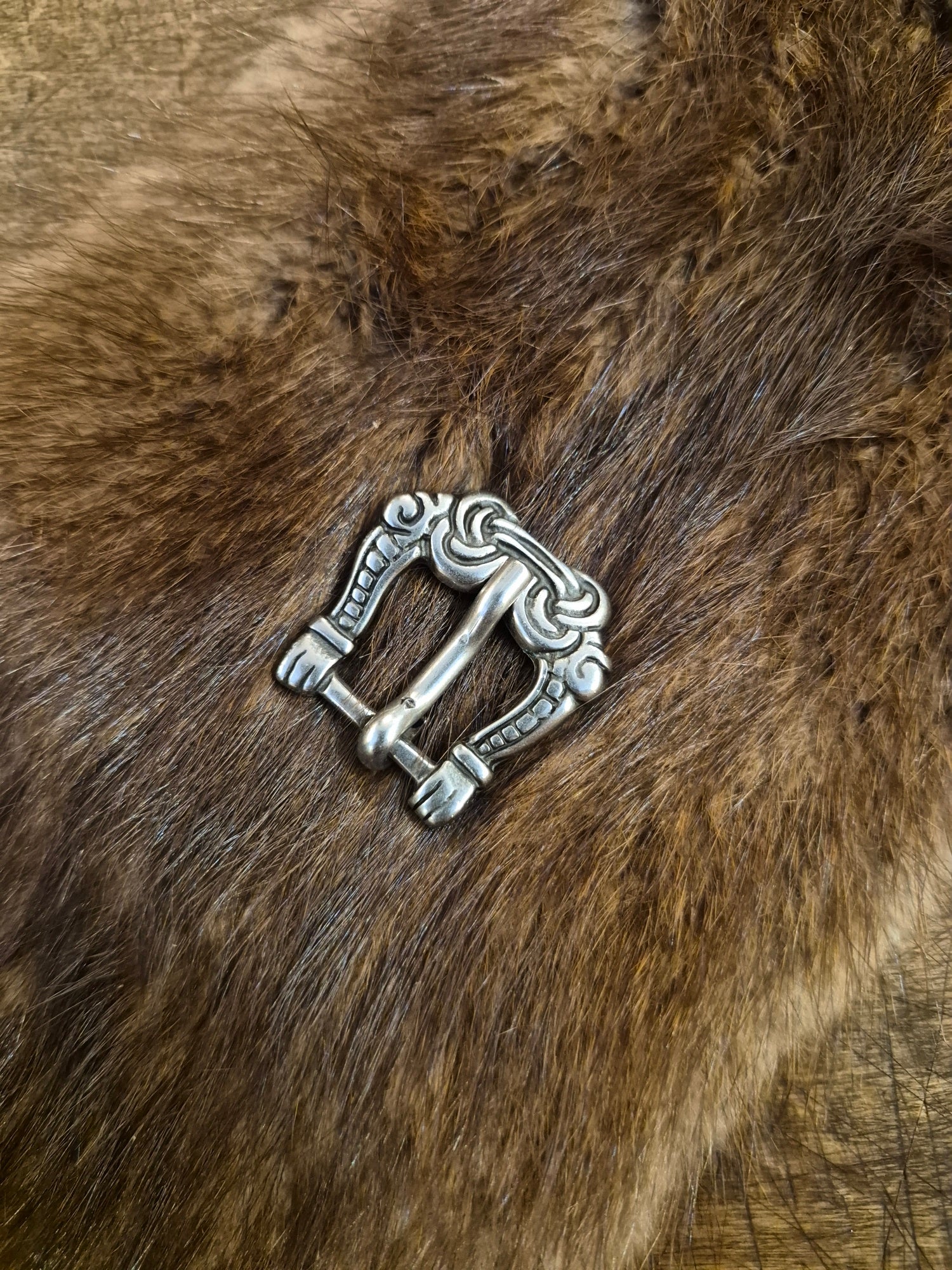 Viking belt buckle in Borre style for 1.5 cm straps