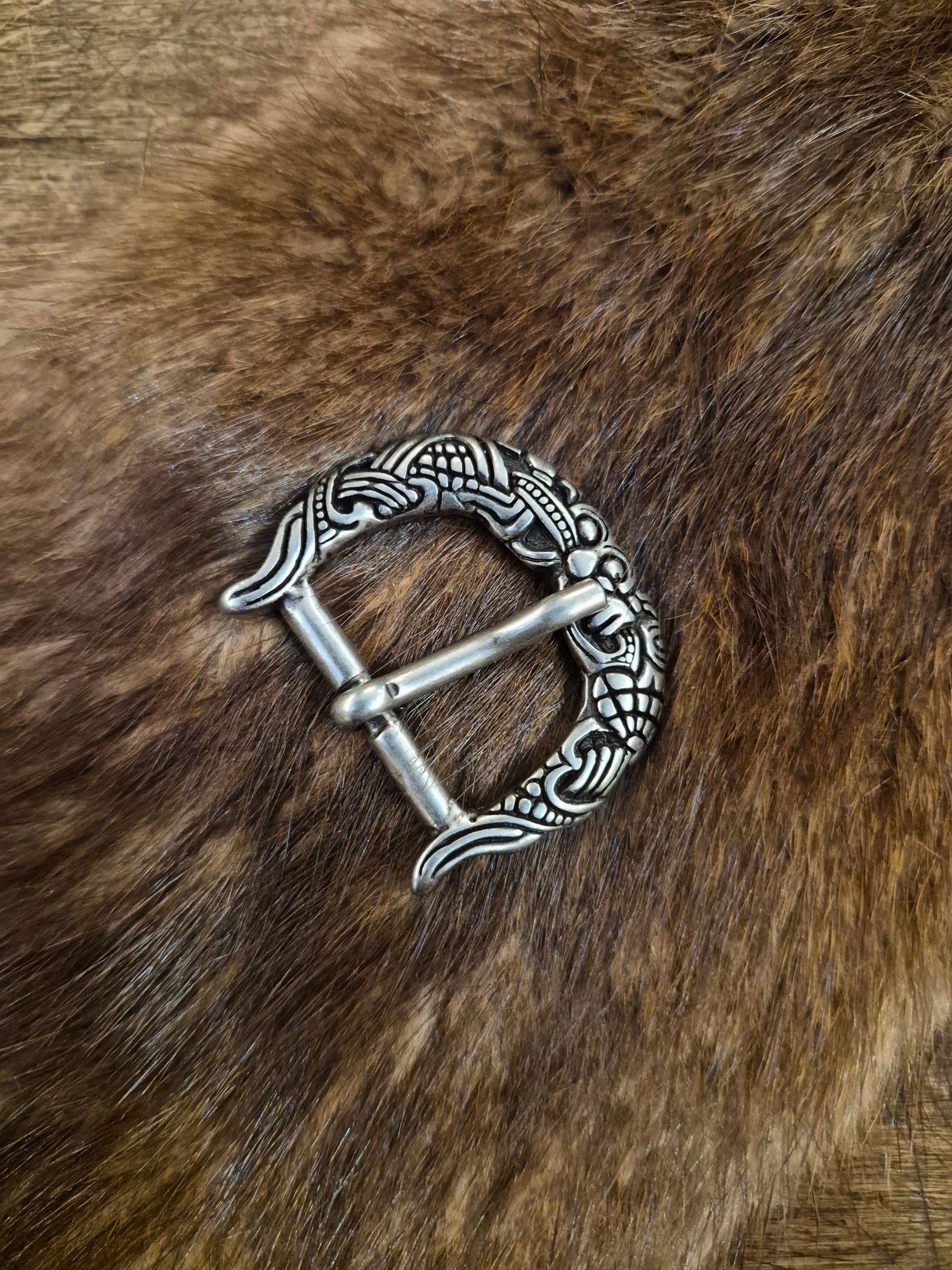 Viking belt buckle in Borre style for 3 cm straps