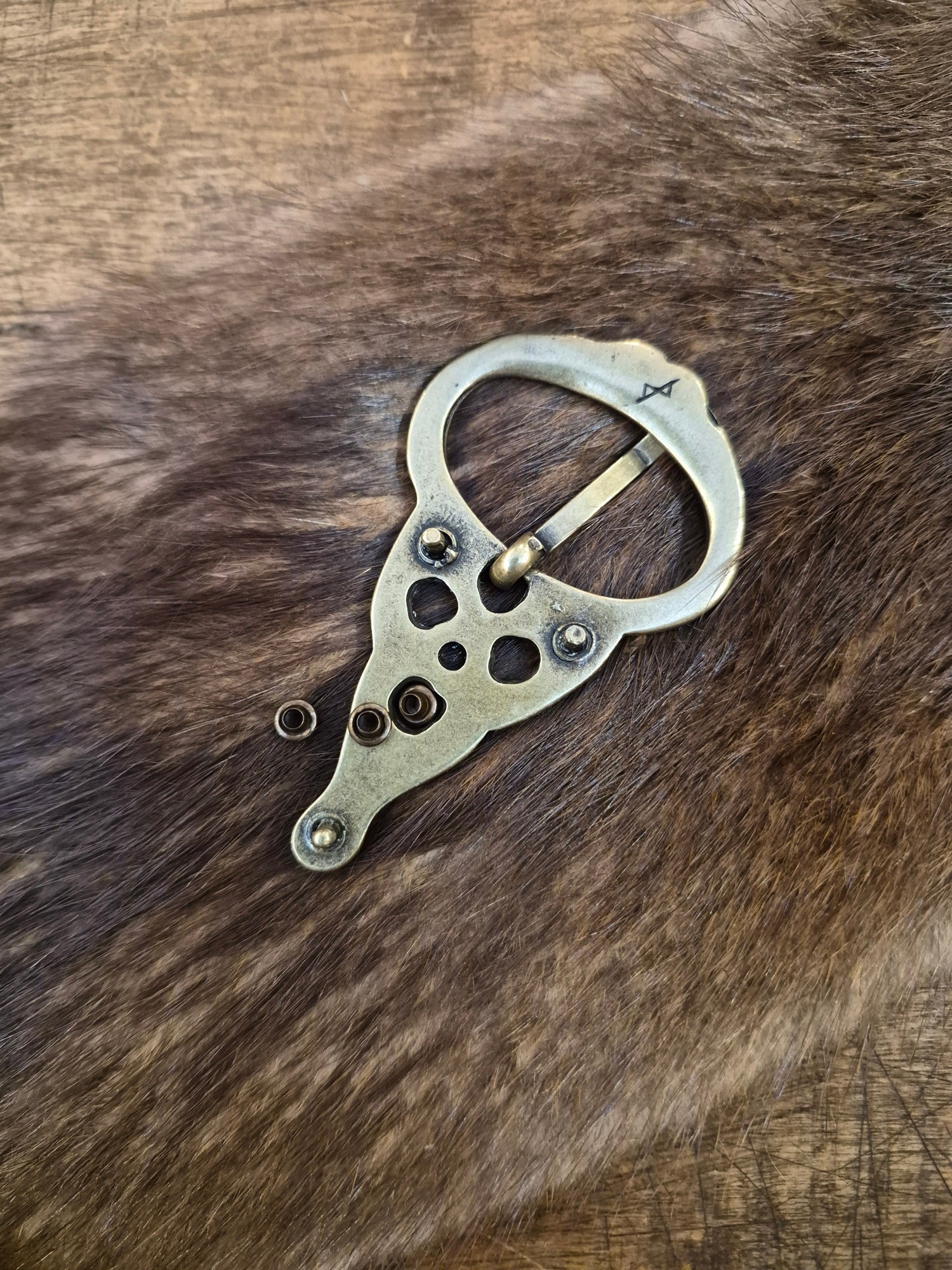 Wikinger Gürtelschnalle im Borre-Stil für 3,5 cm Riemen