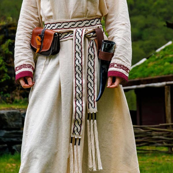 Viking belt with cotton embroidery