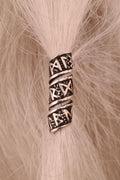 Wikinger Haar & Bartperle Runenband aus Silber