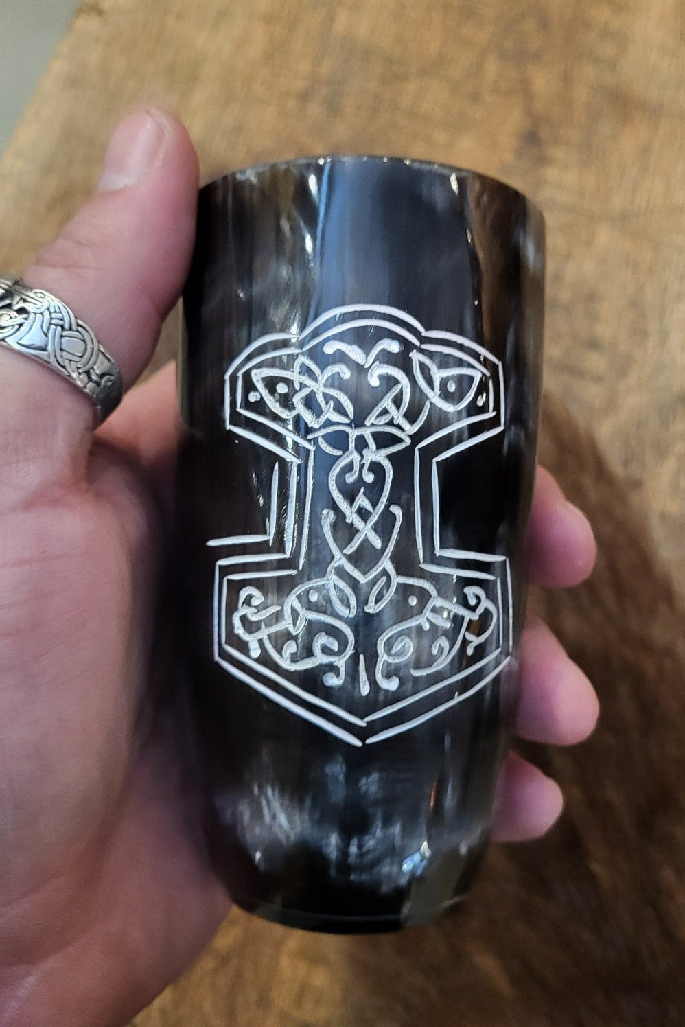 Viking Drinking Horn - Engraved