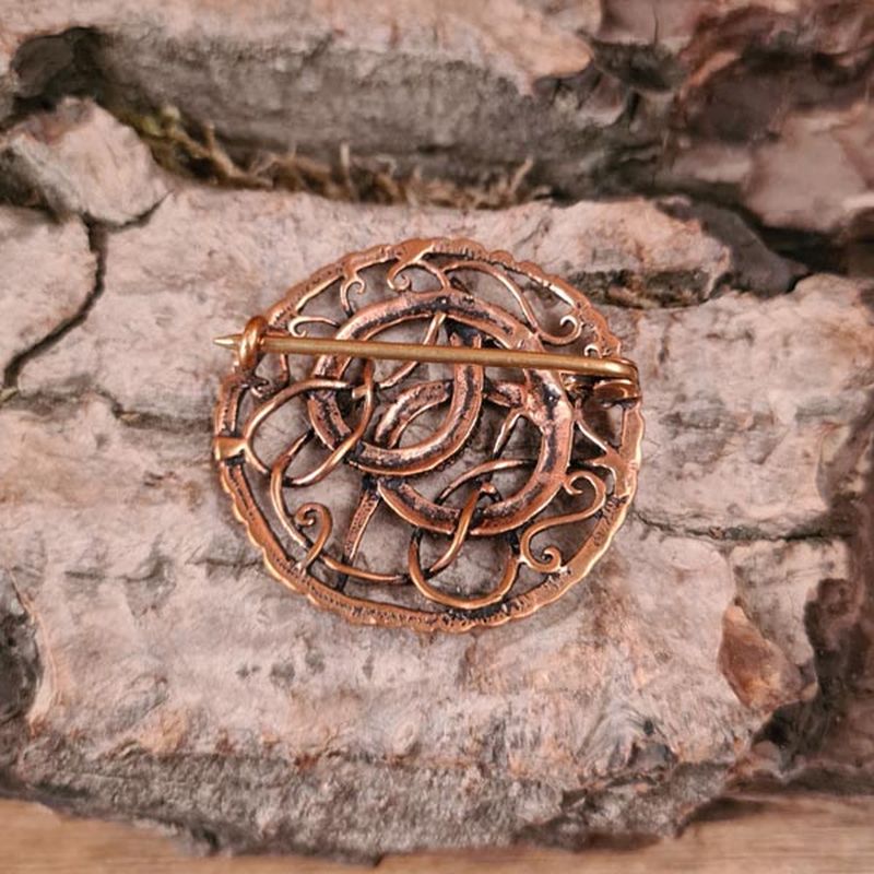 Wikinger Pitney Brosche im Urnes-Stil aus Bronze