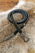 Viking Birka Splendor Belt with End Piece and Decorative Rivets, made of Leather