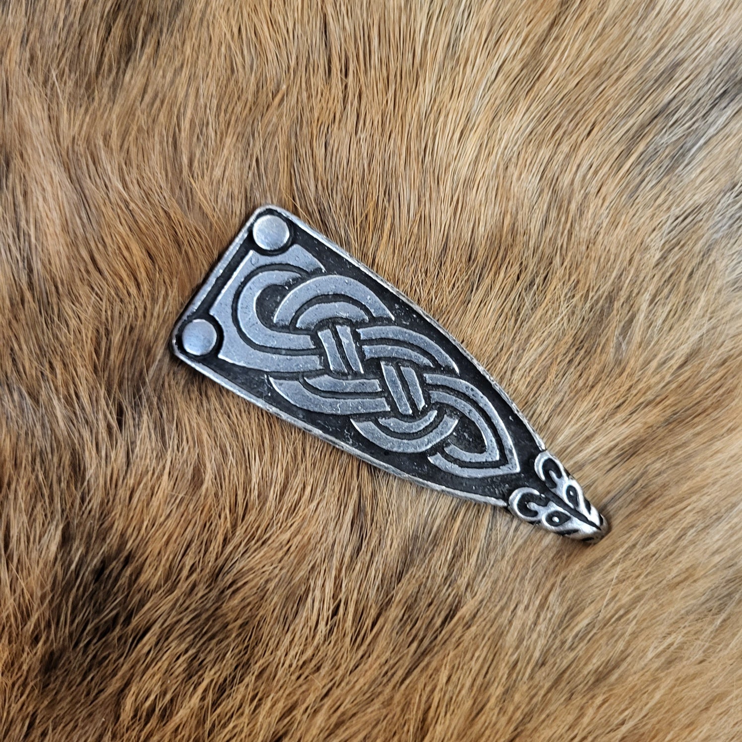 Viking strap end Ipswich in Borre style for 3 cm belts