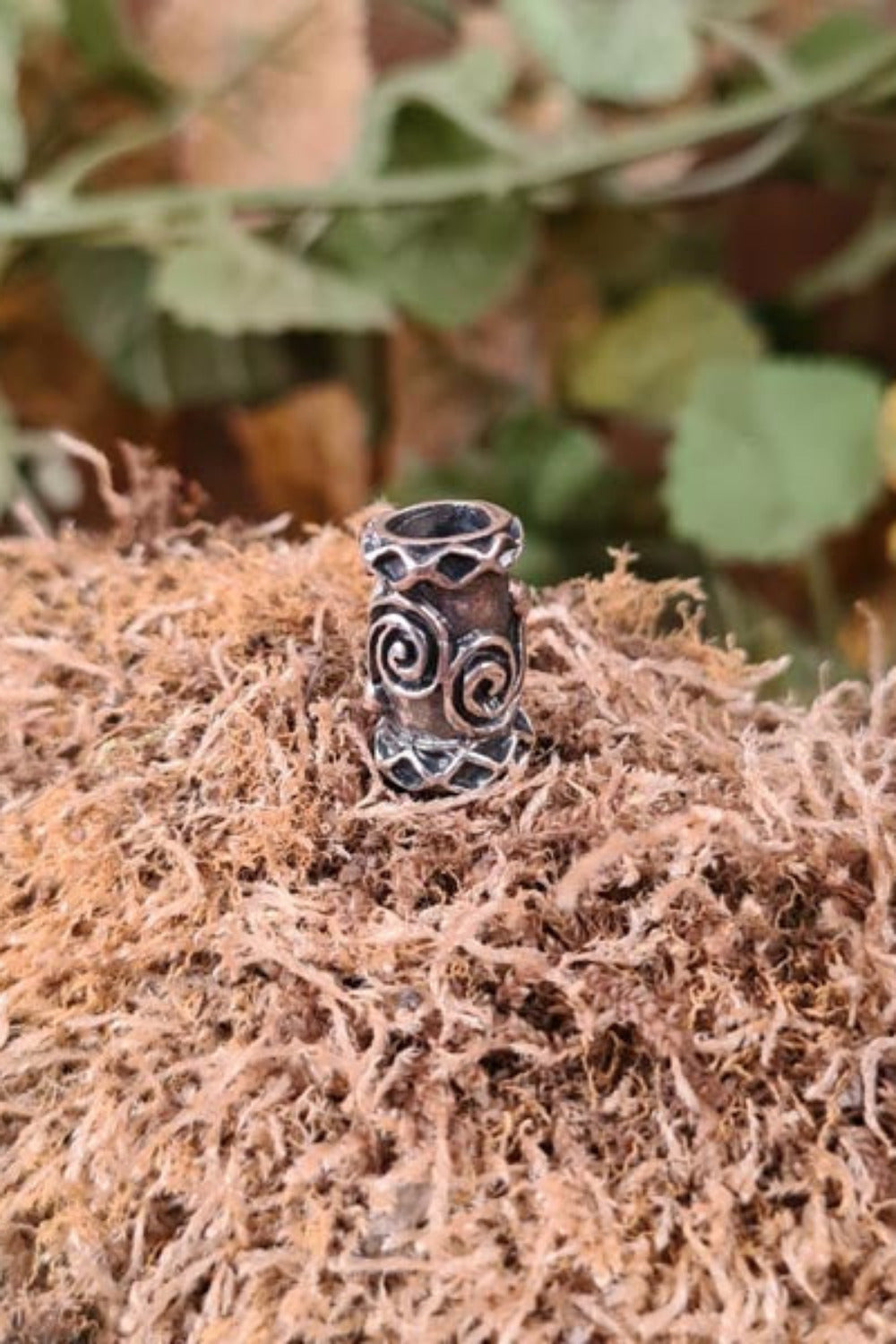 Wikinger Haarperle Spirale aus Silber