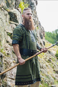 Viking Tunic Short Sleeve with Leather