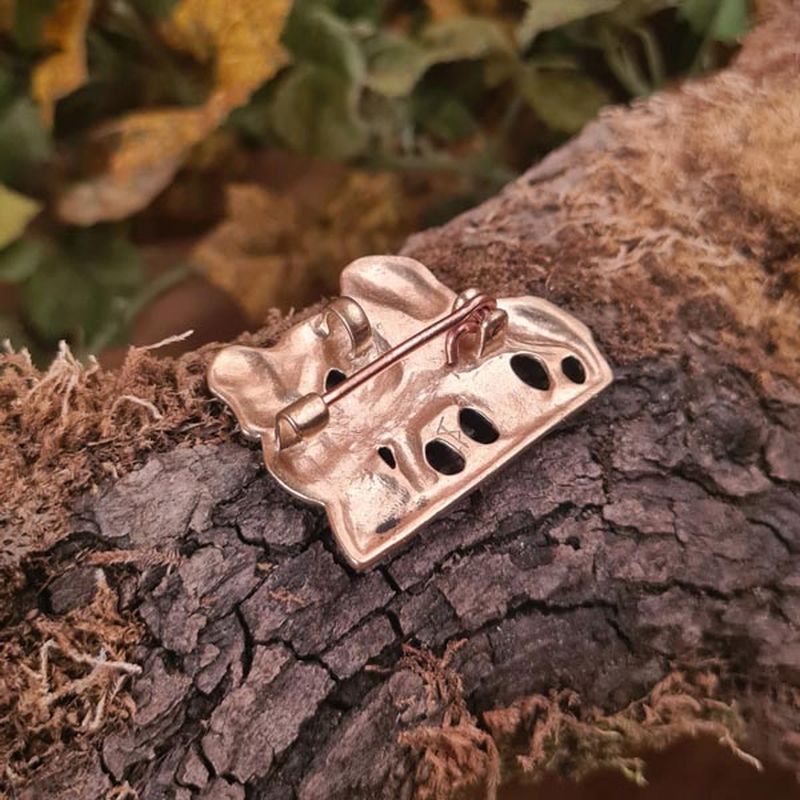 Wikinger Walküre Brosche im Jelling-Stil aus Bronze - Replik