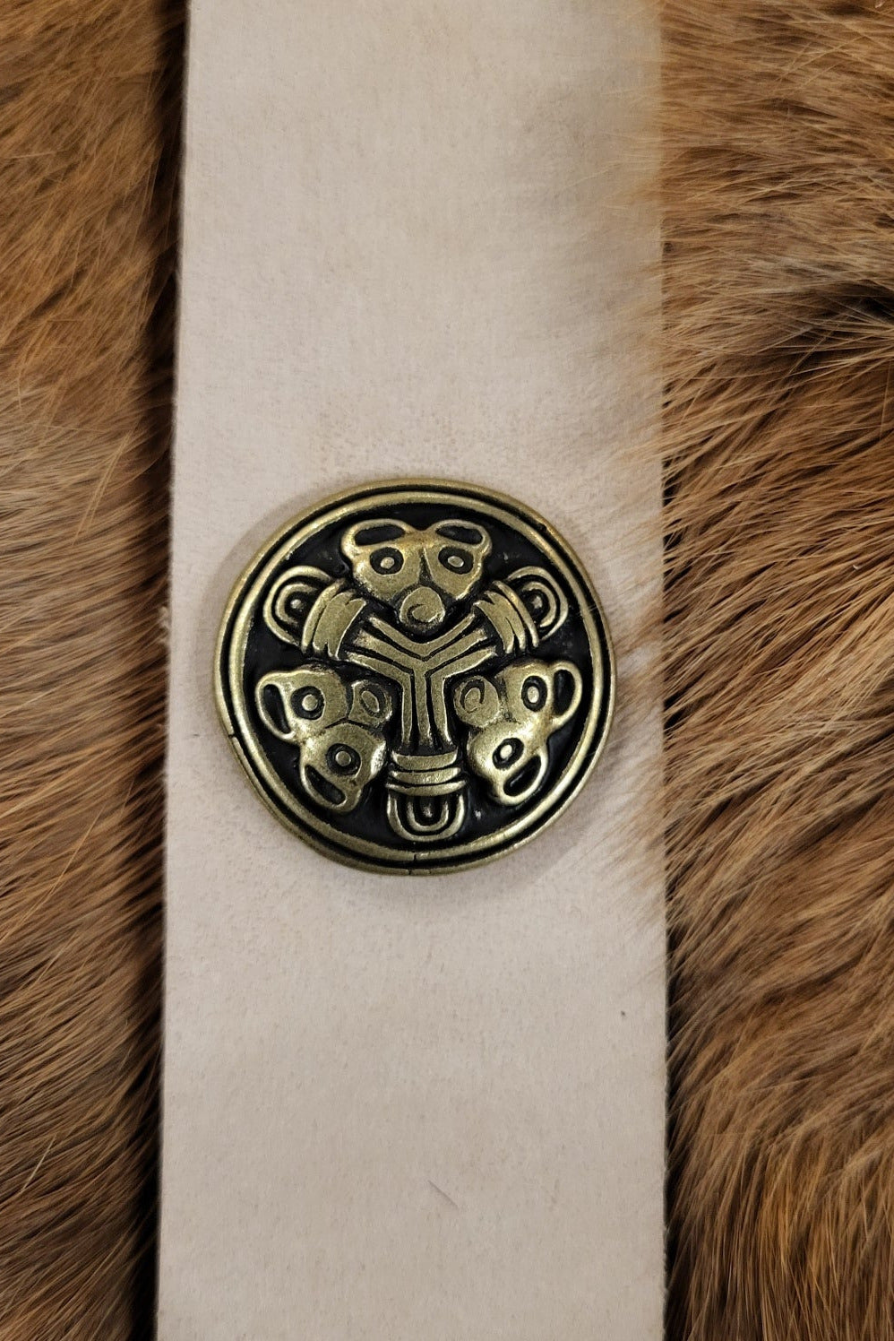 Viking Ornamental Rivet Birka in Borre Style for 3 cm Straps