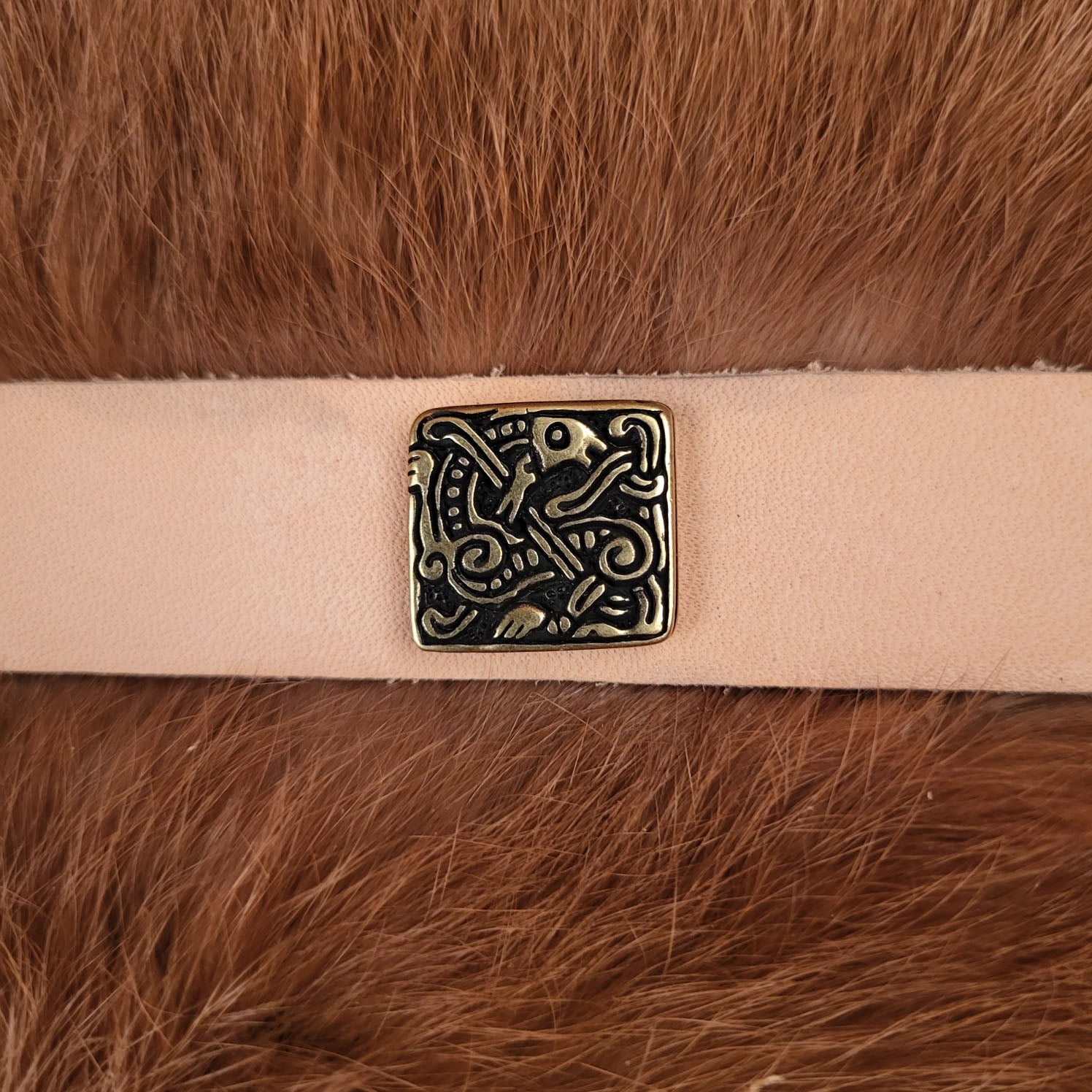 Viking decorative rivet, Jelling style dragon for 2 cm straps