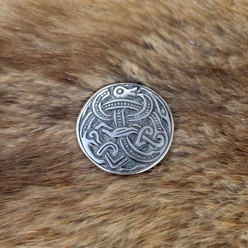 Wikinger Zierniet im Jelling-Stil für 3 cm Riemen
