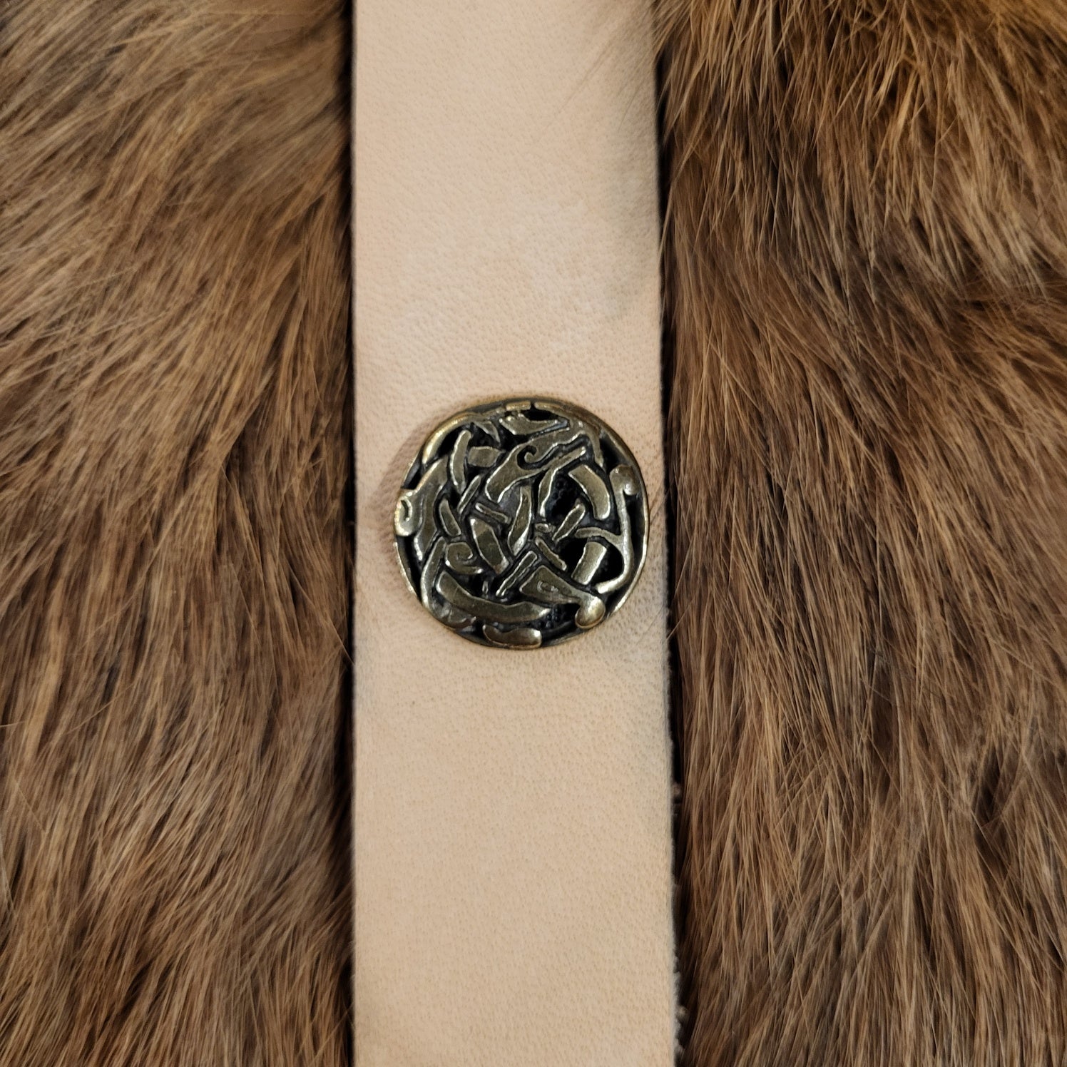 Viking Decorative Rivet Snake in Urnes Style for 2 cm Straps