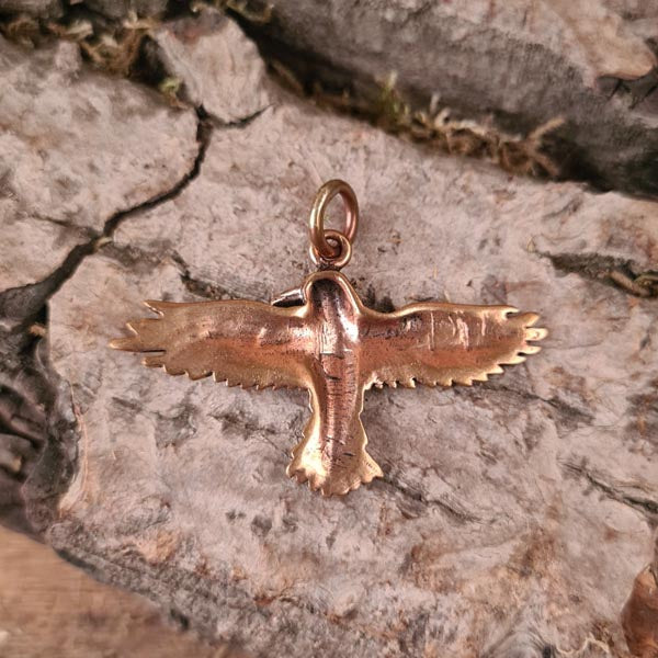LARP Amulett Rabe aus Bronze