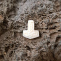 Wikinger Haar & Bartperle Thorshammer aus Knochen
